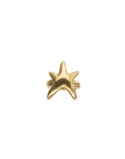 Anillo bañado en oro con estrella de mar