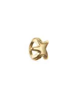 Anillo bañado en oro con estrella de mar