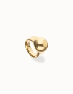 Anillo bañado en oro 18k con forma de esfera