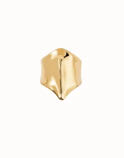 Anillo bañado en oro 18K figura mantarraya