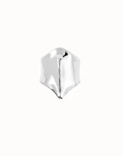 Anillo bañado en plata de ley figura mantarraya