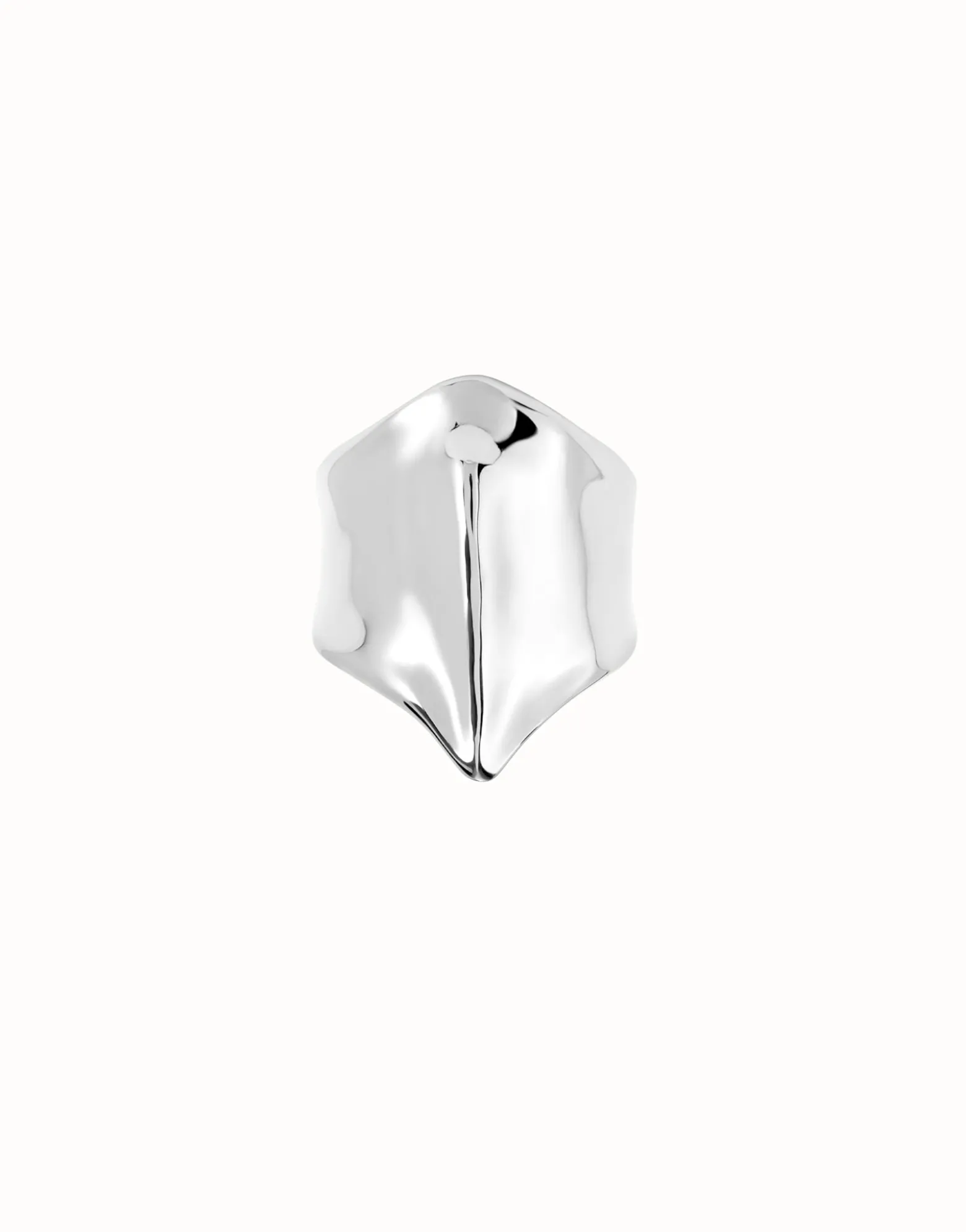 Anillo bañado en plata de ley figura mantarraya