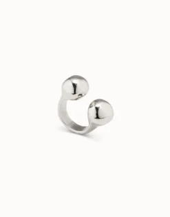 Anillo bolas bañado en plata de ley