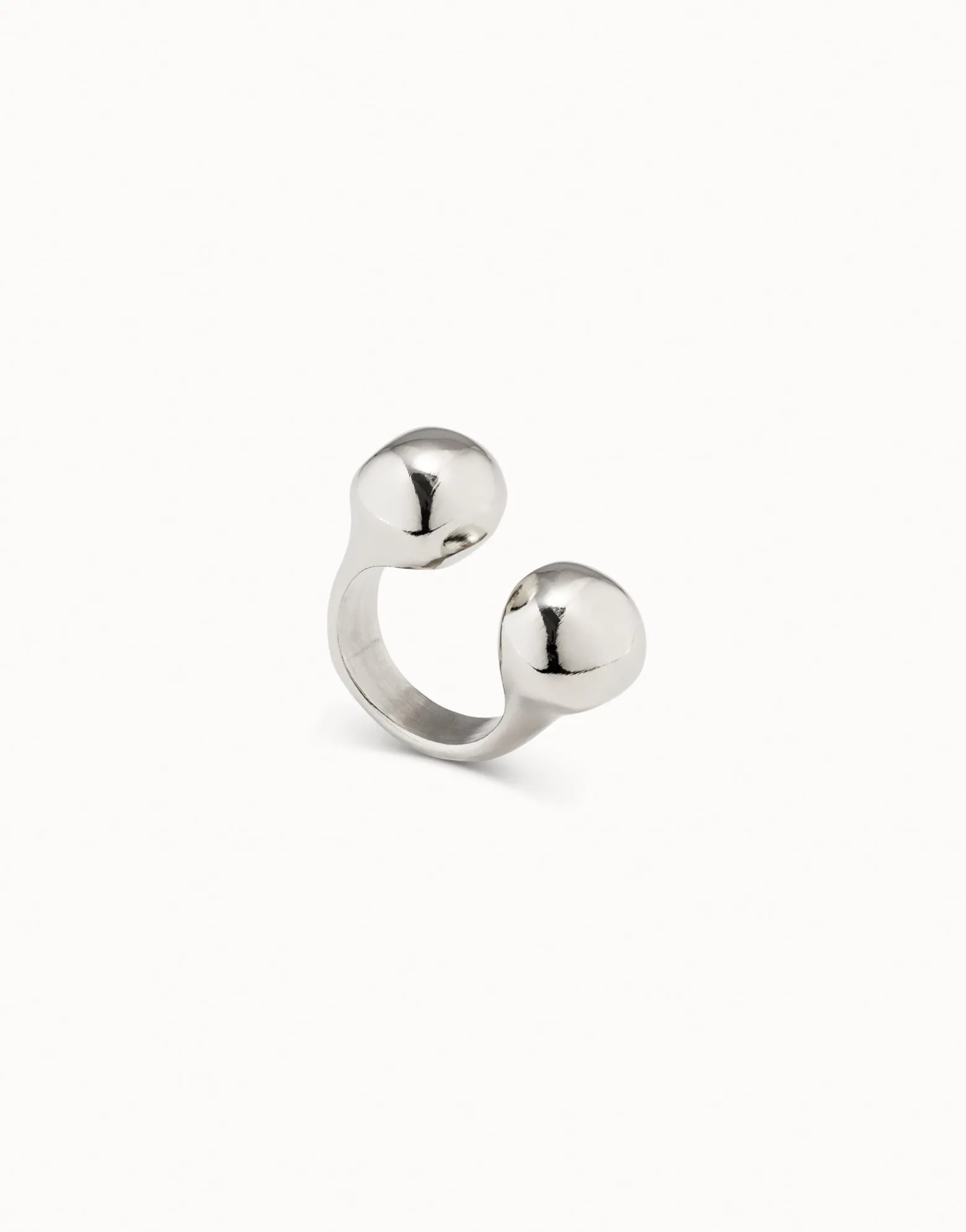Anillo bolas bañado en plata de ley