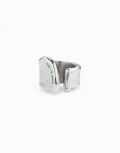 Anillo hendidura bañado en plata de ley
