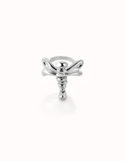 Anillo libélula bañado en plata de ley