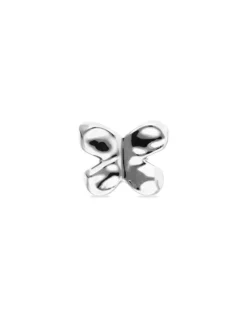 Anillo maxi bañado en plata de ley con forma de mariposa