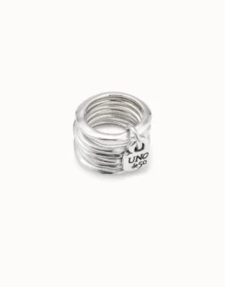 Anillo múltiple bañado en plata de ley