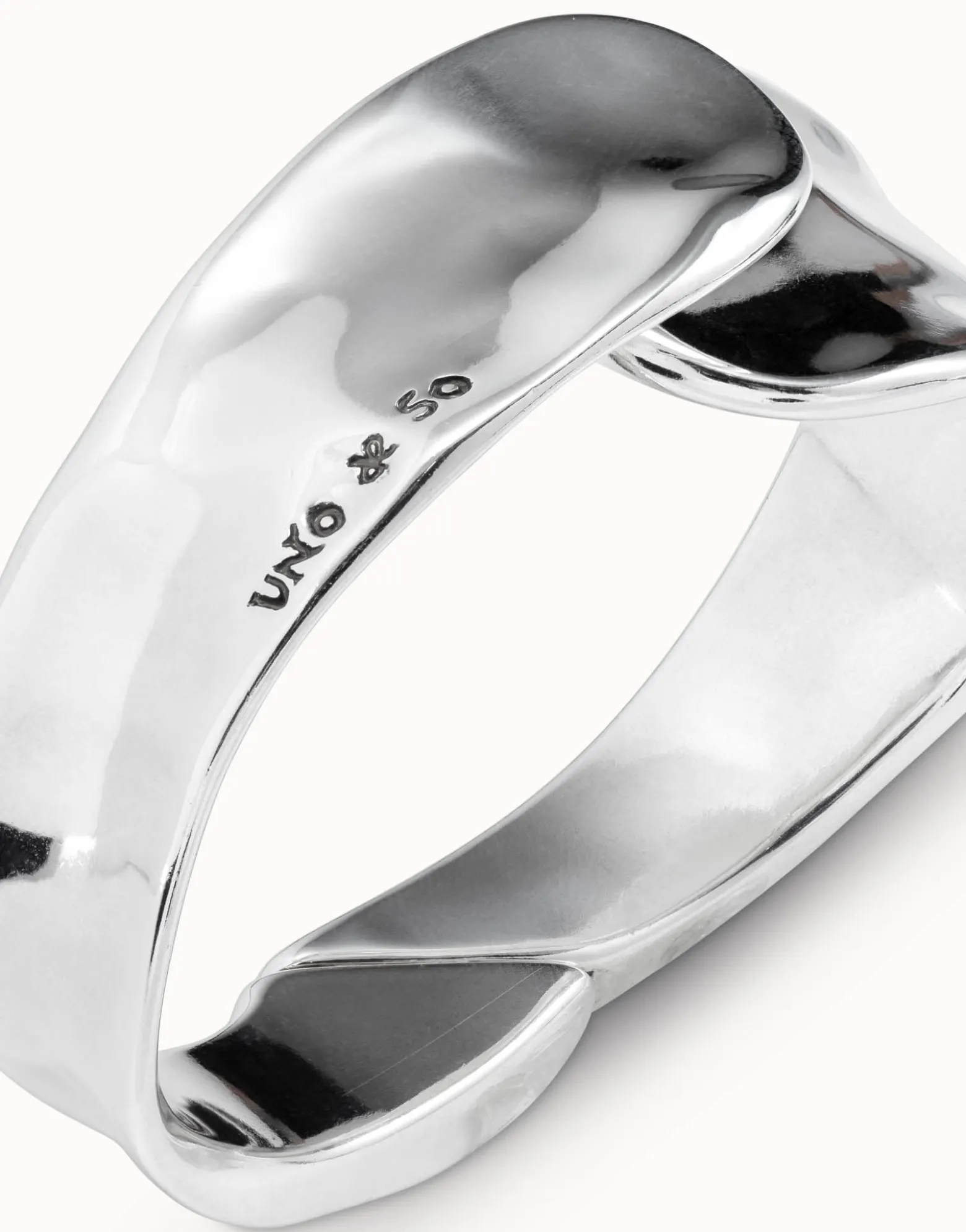 Brazalete bañado en plata de ley de estilo minimalista mujer