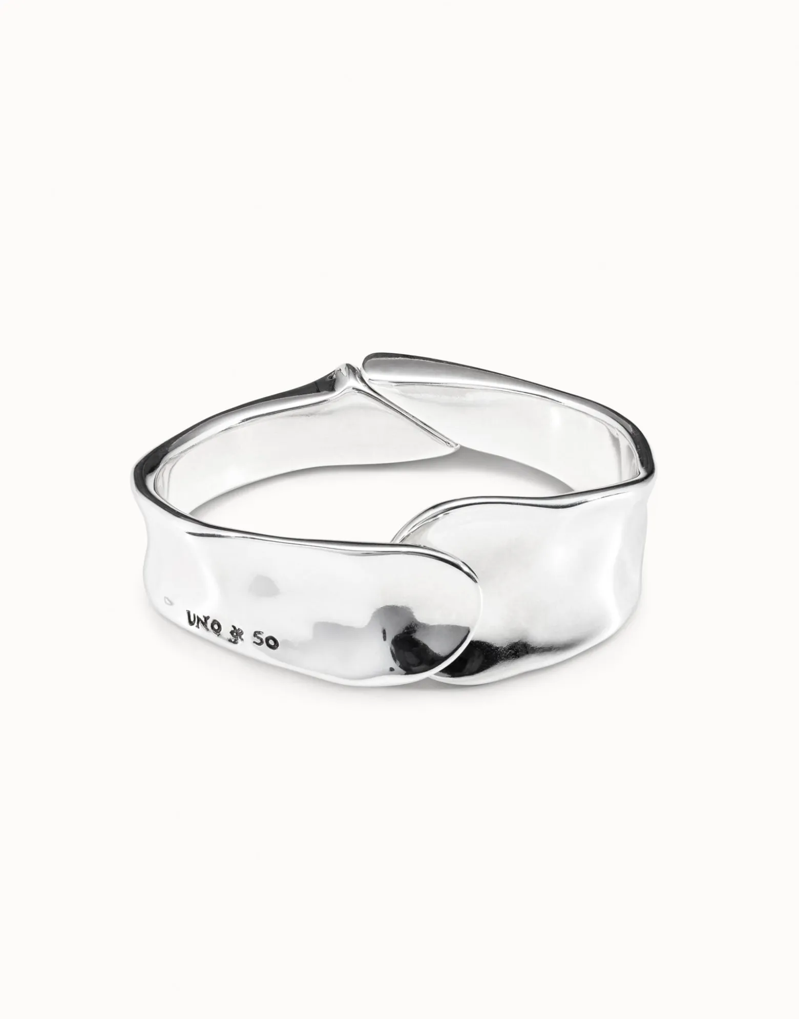 Brazalete bañado en plata de ley de estilo minimalista mujer