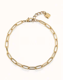 Cadena bañada en oro 18k con eslabones