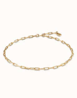 Cadena corta bañado en oro de 18k