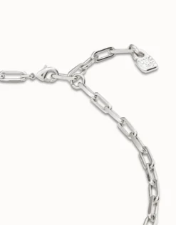 Cadena corta bañado en plata de ley