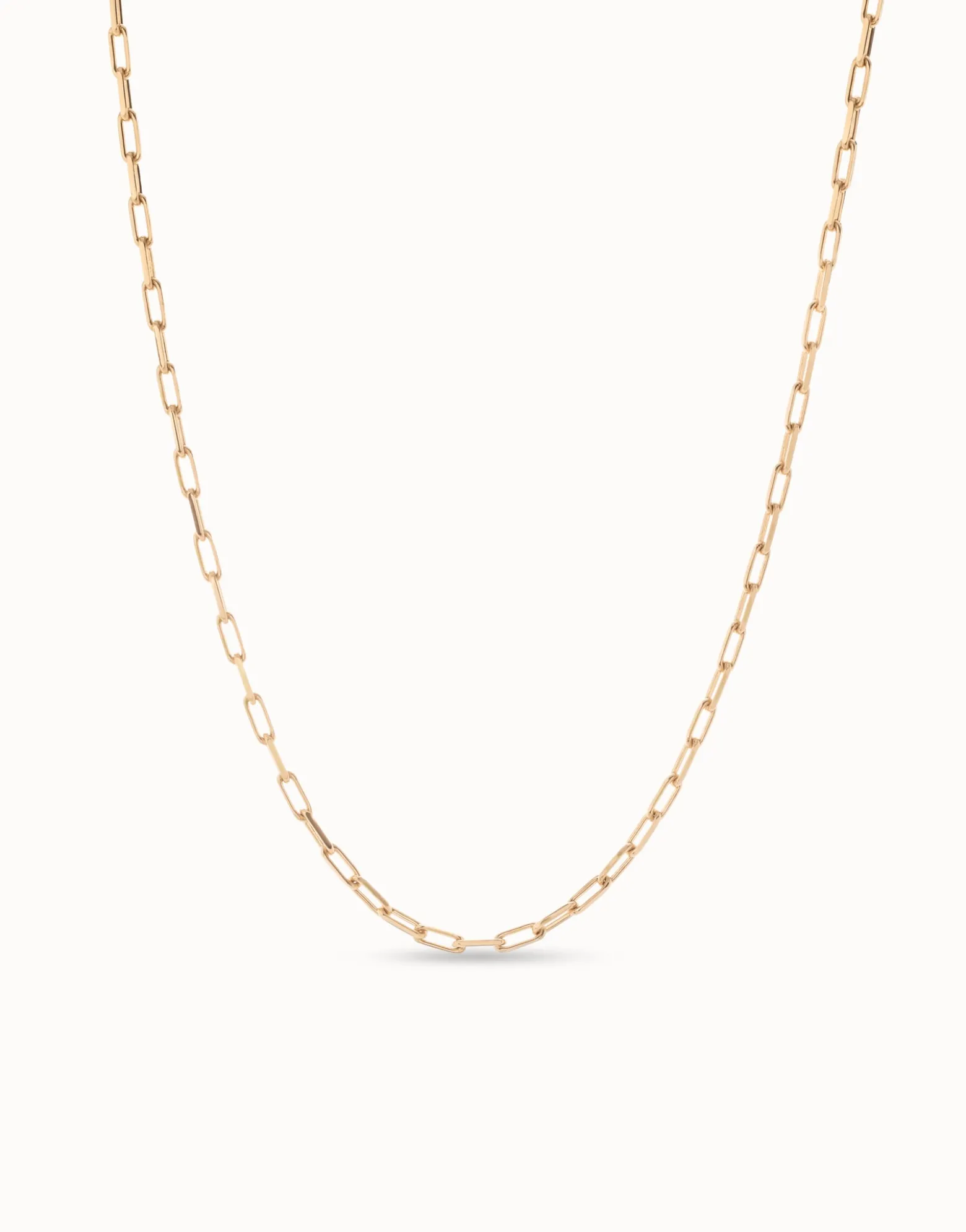Cadena larga bañada en oro de 18k