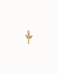 Charm de piercing bañado en oro de 18k de libélula