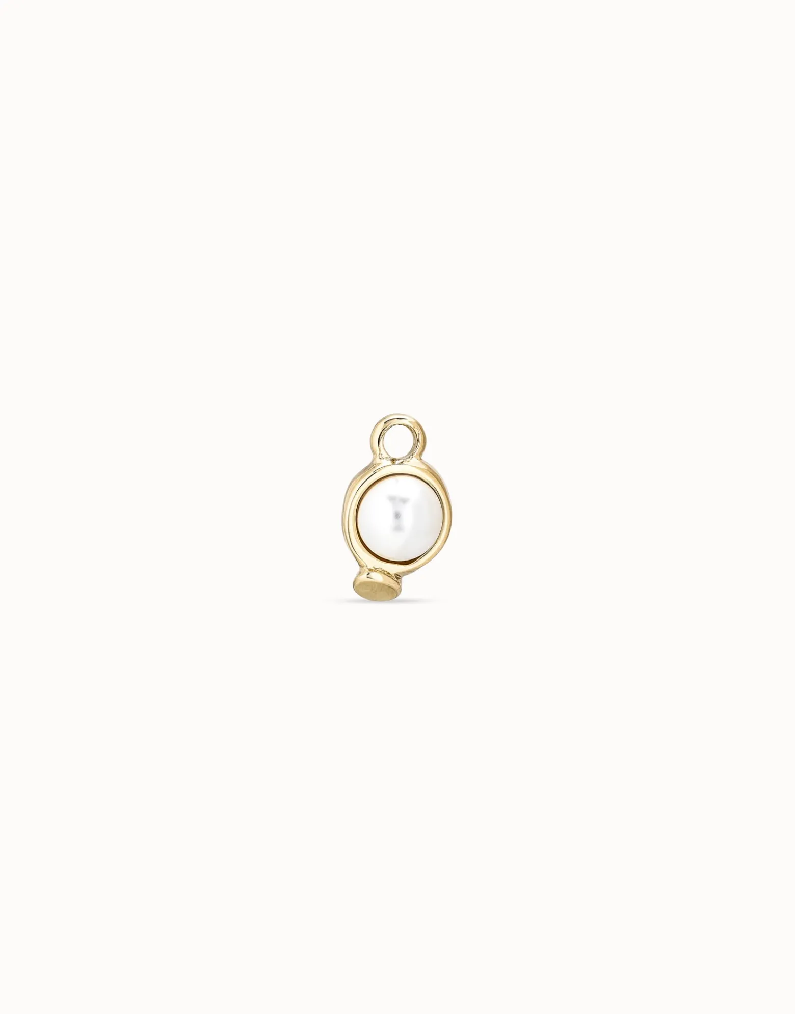Charm de piercing bañado en oro de 18k de círculo y cristal