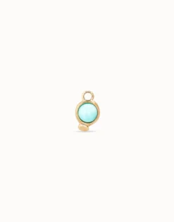 Charm de piercing bañado en oro de 18k de círculo y cristal