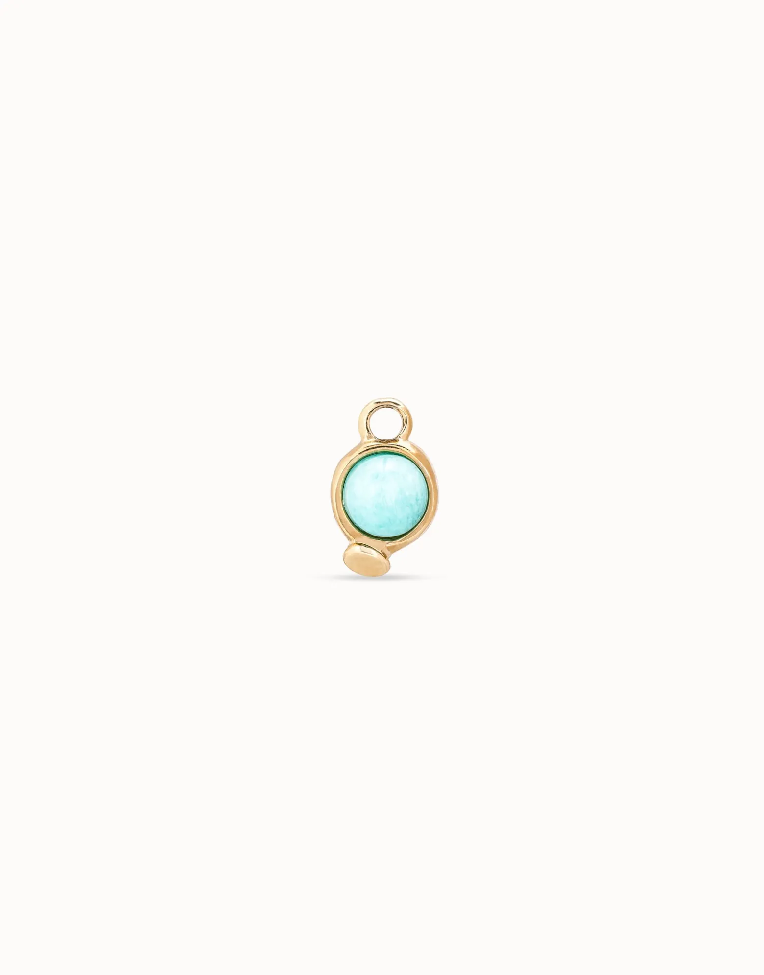 Charm de piercing bañado en oro de 18k de círculo y cristal