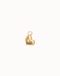 Charm Piercing corazon bañado en oro para mujer
