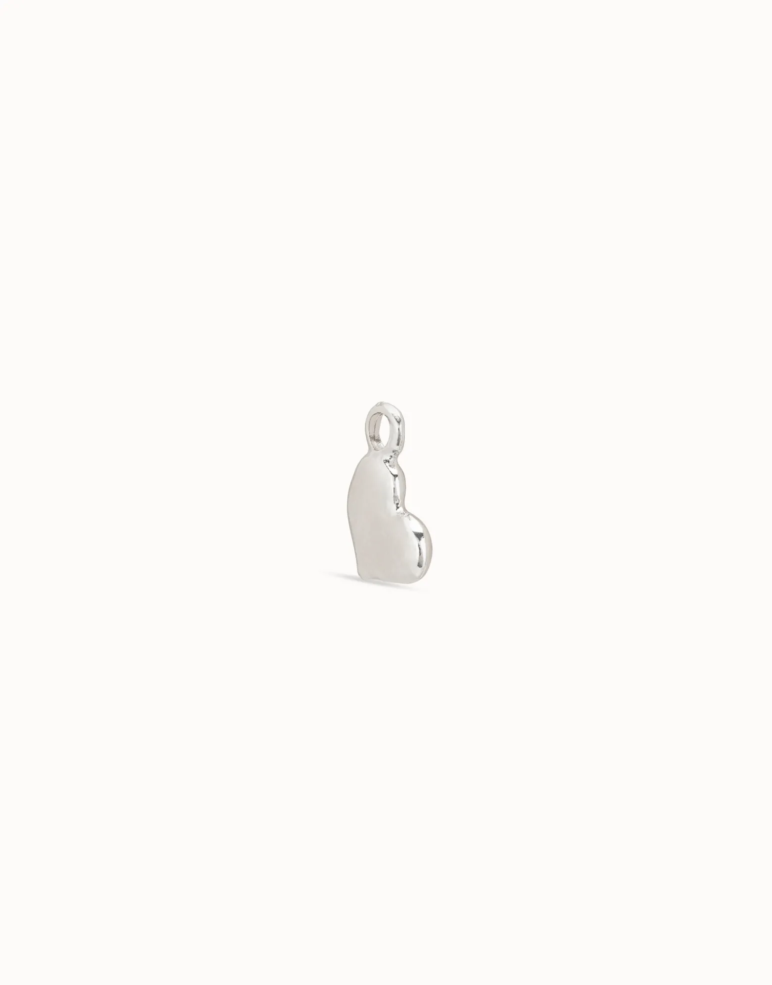 Charm Piercing corazon bañado en plata de ley para mujer