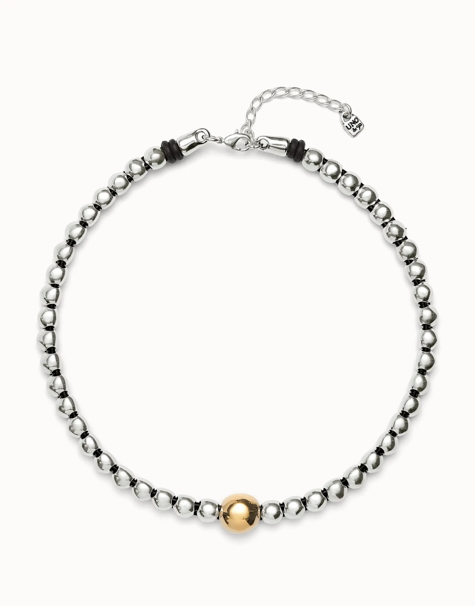 Colgante de bolas bañado en oro 18k con bola central grande