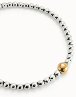 Colgante de bolas bañado en oro 18k con bola central grande
