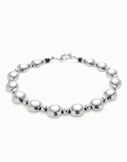 Colgante de combinación de bolas bañado en plata de ley