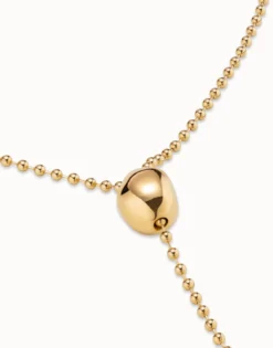Collar bañado en oro de 18k de cadena regulable