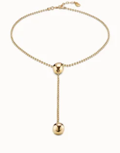 Collar bañado en oro de 18k de cadena regulable