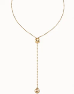 Collar bañado en oro de 18k de cadena regulable