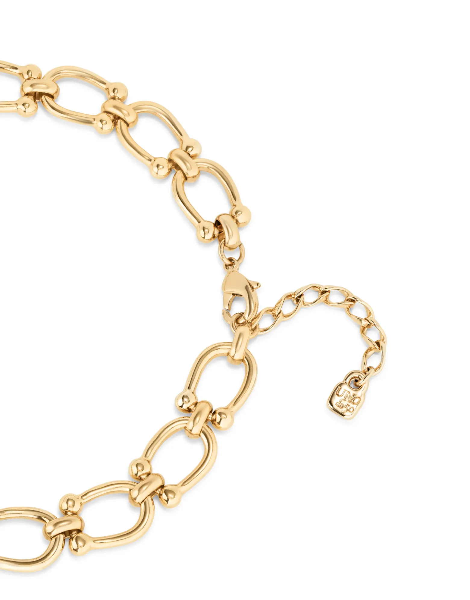 Collar bañado en oro 18k con eslabones medianos