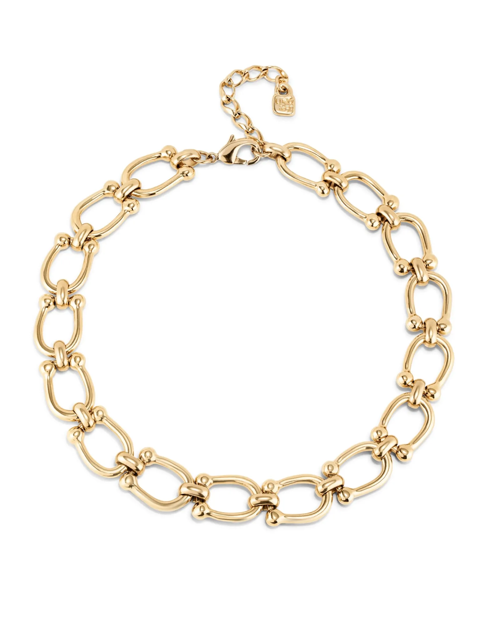Collar bañado en oro 18k con eslabones medianos
