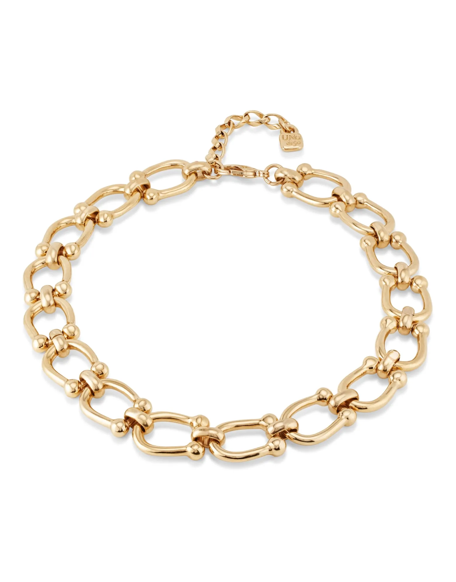 Collar bañado en oro 18k con eslabones medianos