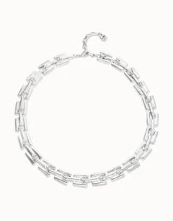 Collar con eslabones bañado en plata de ley