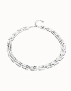 Collar con eslabones bañado en plata de ley