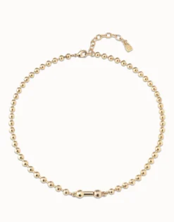Collar corto bañado en oro de 18k