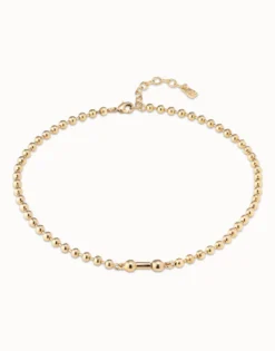 Collar corto bañado en oro de 18k