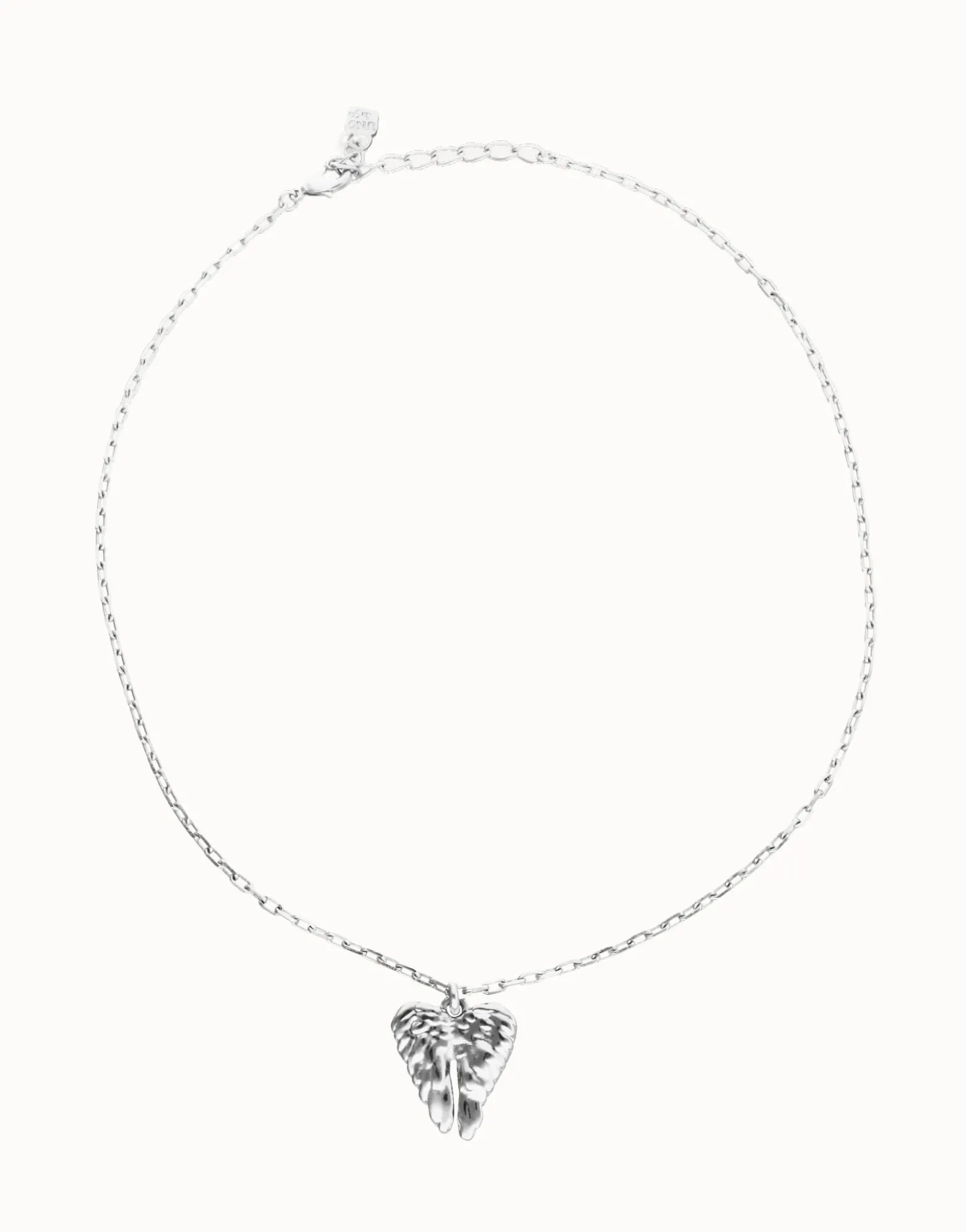 Collar corto bañado en plata de ley con detalle de alas