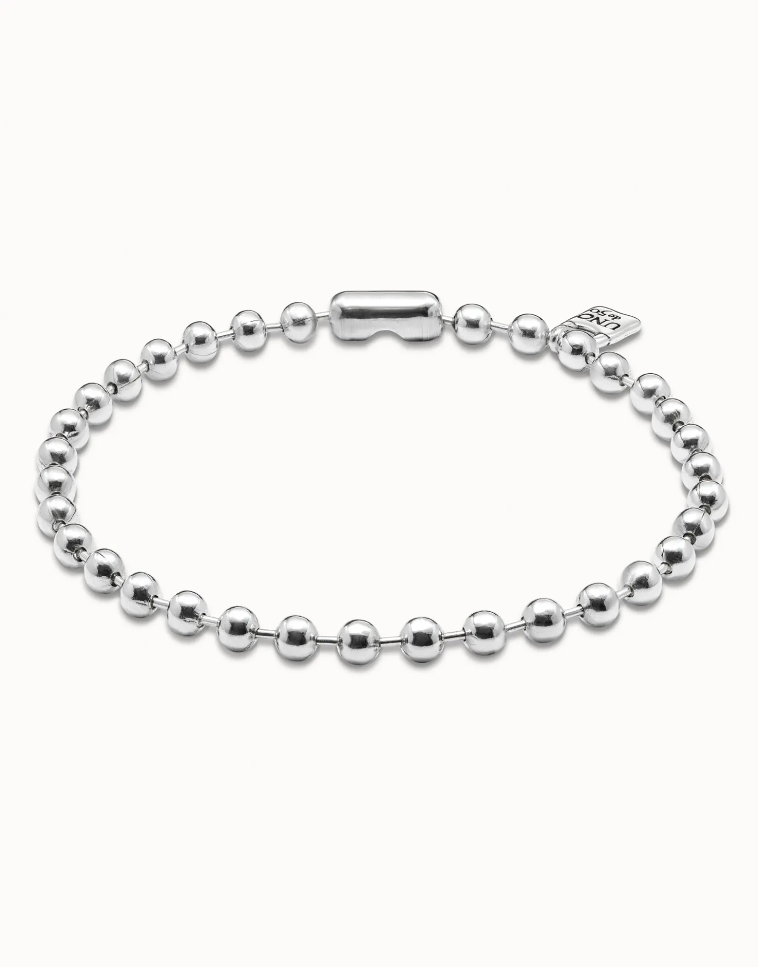 Collar de cuentas bañada en plata de ley