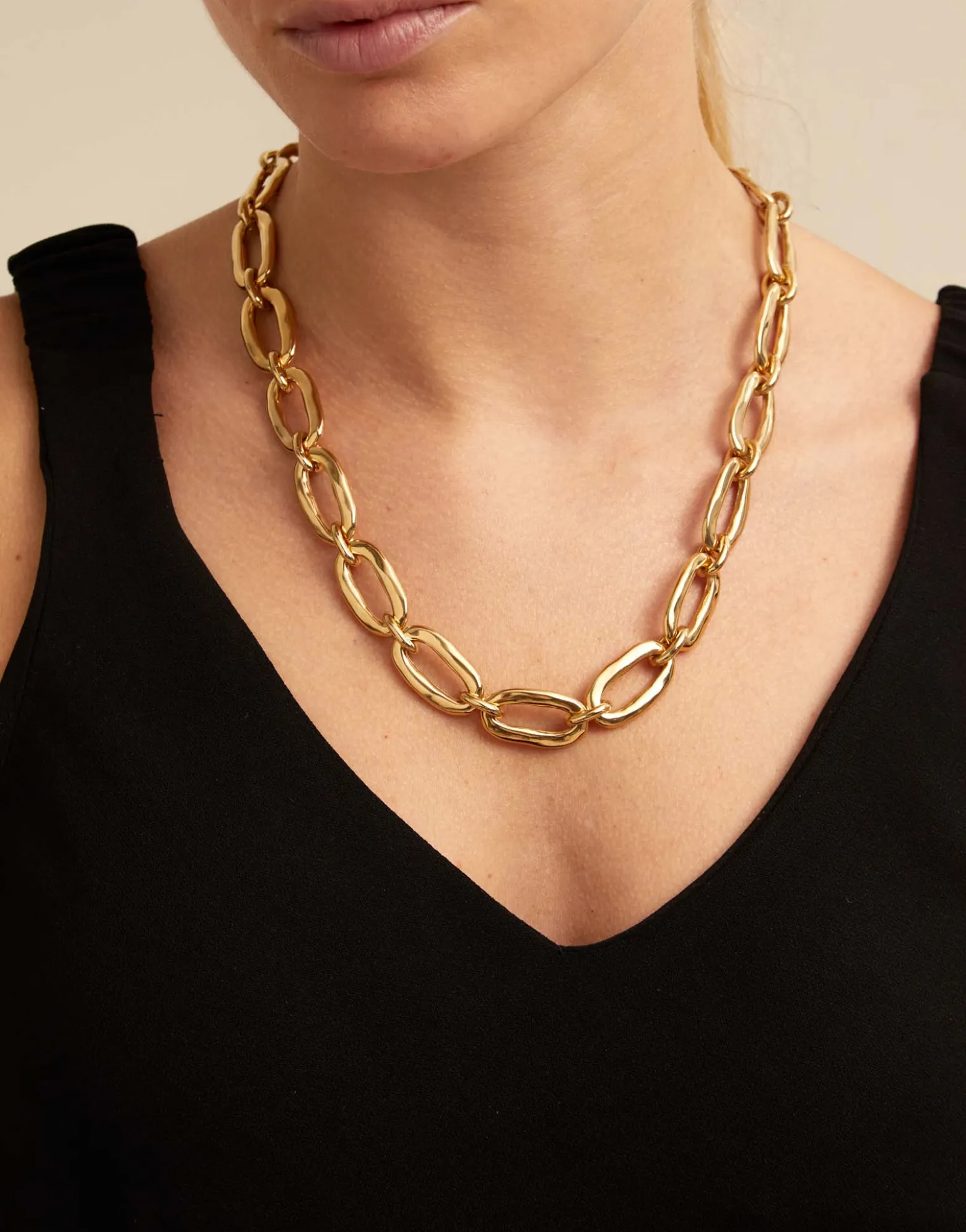 Collar de eslabones bañado en oro de 18k