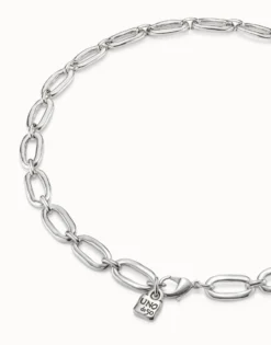 Collar de eslabones bañado en plata de ley