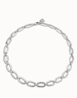 Collar de eslabones bañado en plata de ley
