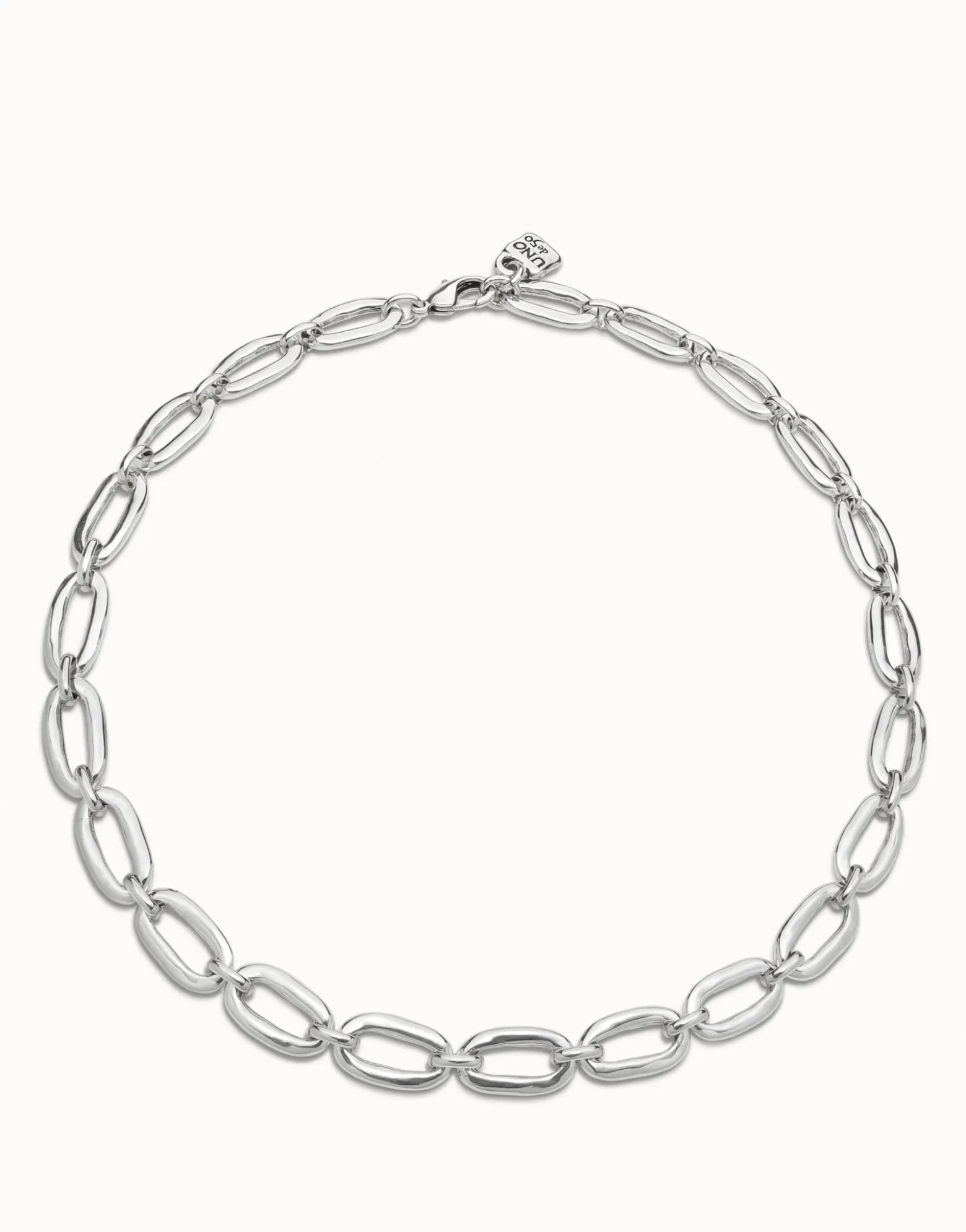 Collar de eslabones bañado en plata de ley
