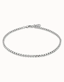 Collar eslabones bañado en plata de ley