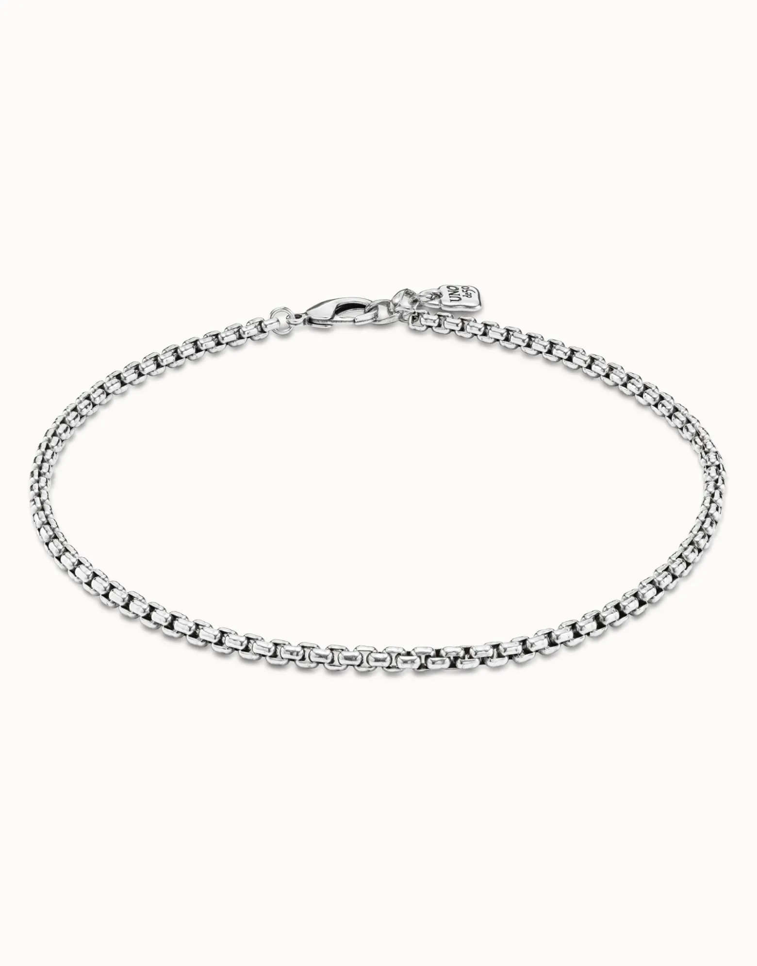 Collar eslabones bañado en plata de ley