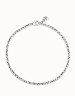 Collar eslabones bañado en plata de ley