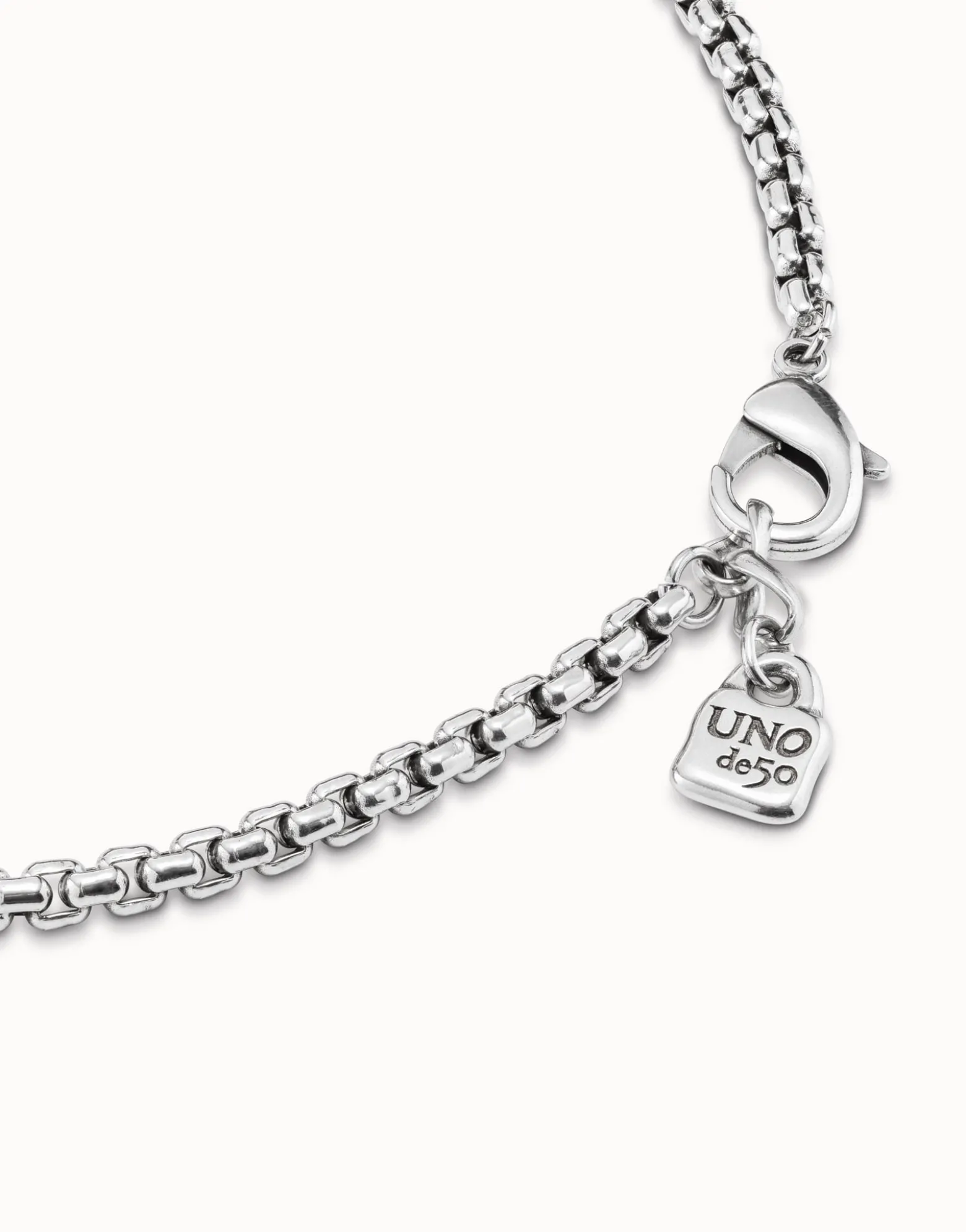 Collar eslabones bañado en plata de ley