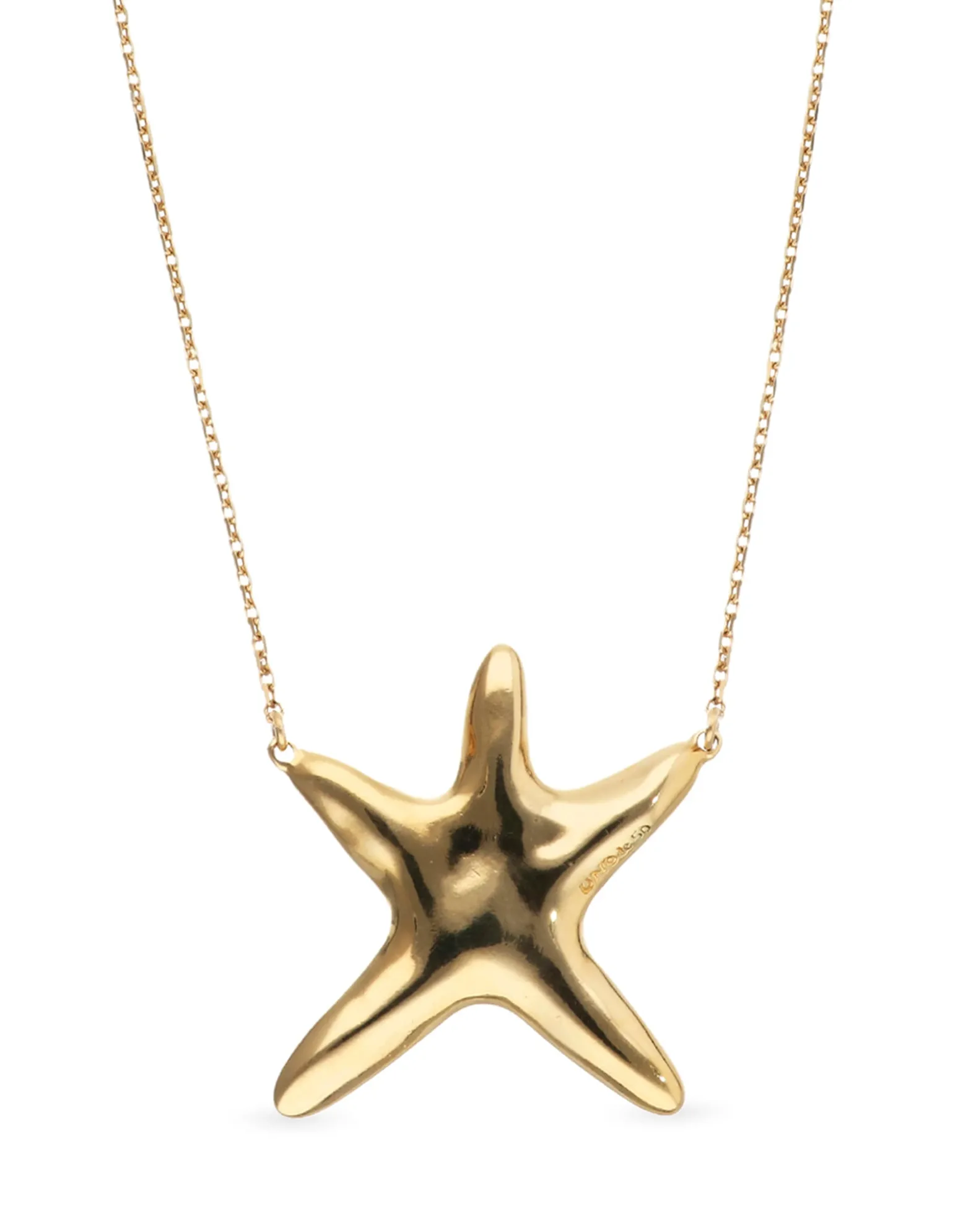 Collar largo bañado en oro con estrella de mar