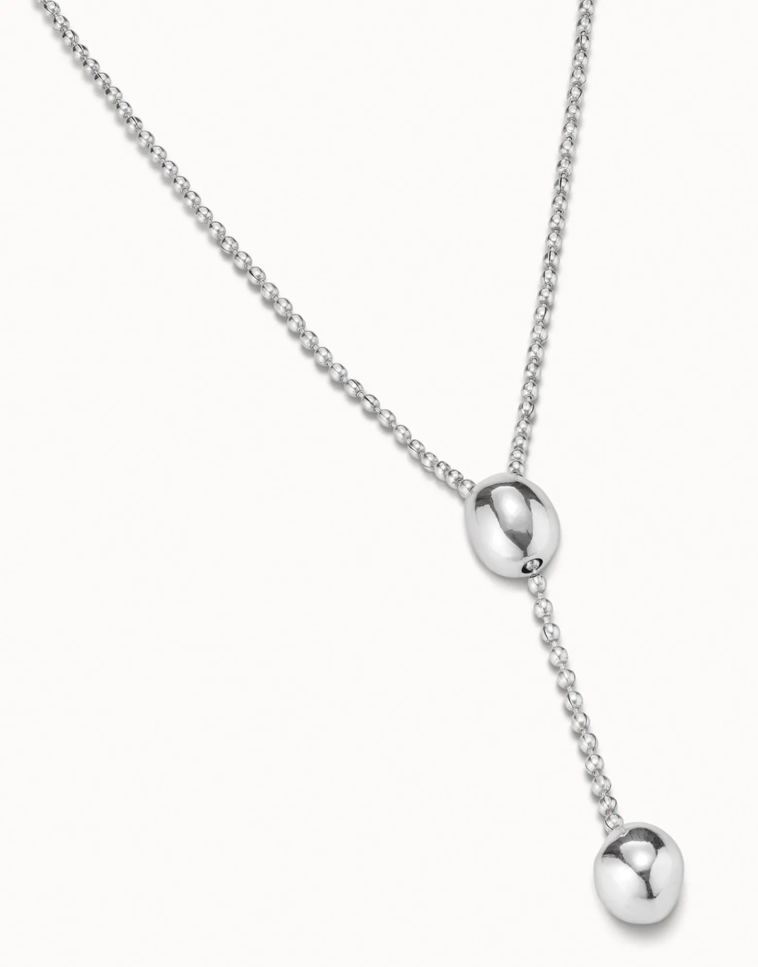 Collar largo bañado en plata de ley