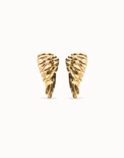 Pendientes bañados en oro 18k con forma de alas
